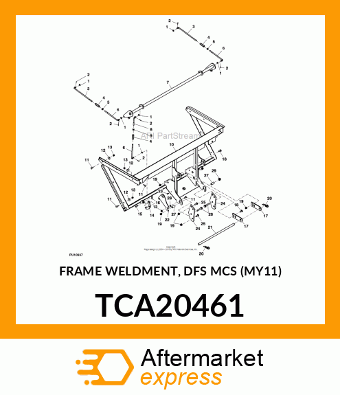 FRAME WELDMENT, DFS MCS (MY11) TCA20461