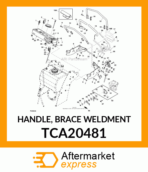 HANDLE, BRACE WELDMENT TCA20481