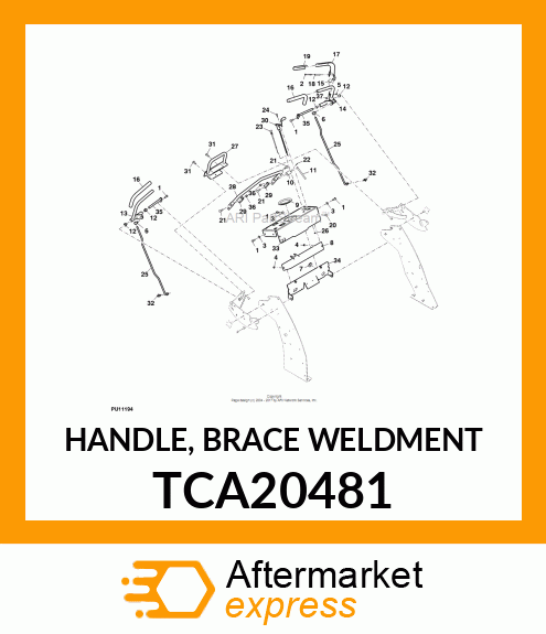 HANDLE, BRACE WELDMENT TCA20481