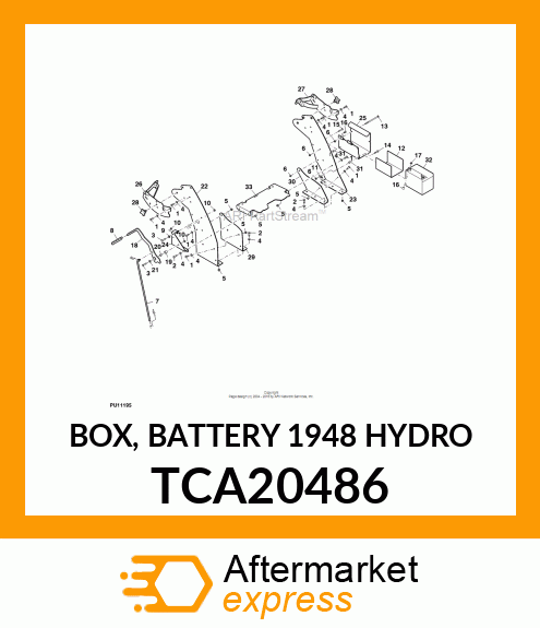 BOX, BATTERY 1948 HYDRO TCA20486