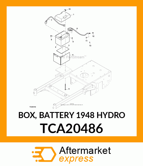 BOX, BATTERY 1948 HYDRO TCA20486