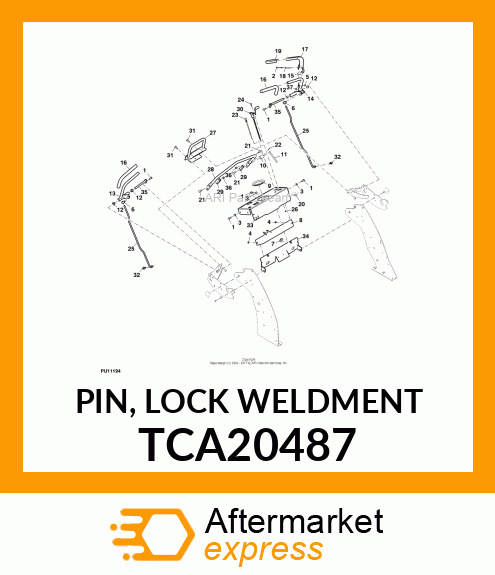 PIN, LOCK WELDMENT TCA20487