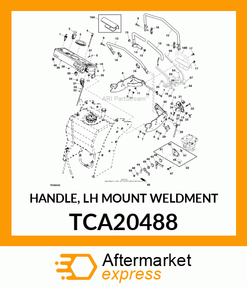 HANDLE, LH MOUNT WELDMENT TCA20488