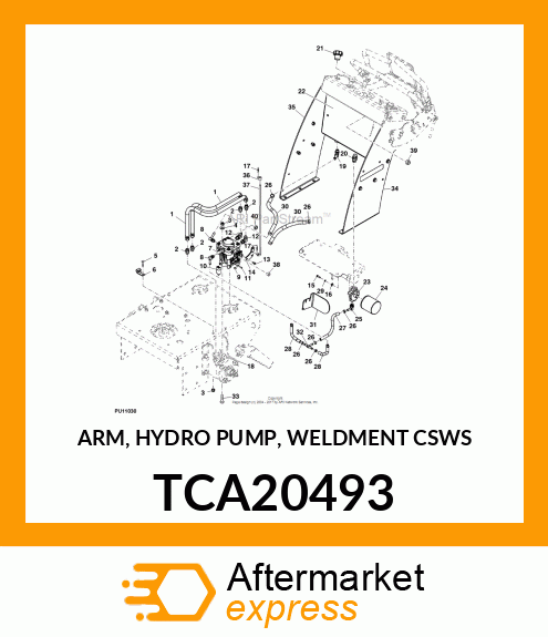 ARM, HYDRO PUMP, WELDMENT CSWS TCA20493