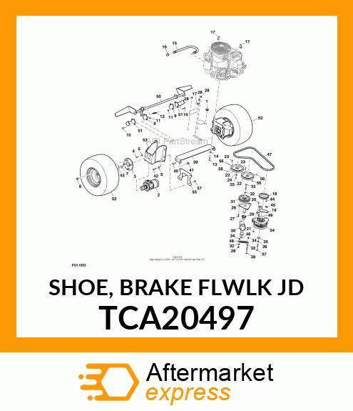 SHOE, BRAKE FLWLK JD TCA20497