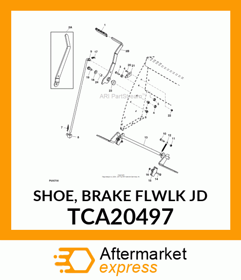 SHOE, BRAKE FLWLK JD TCA20497