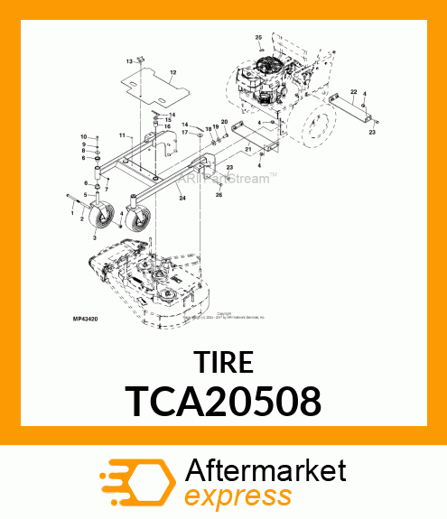 WHEEL,TIRE ASSEMBLY TCA20508