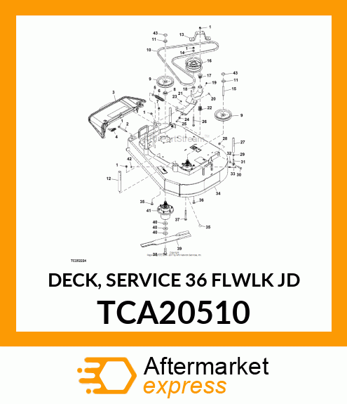 DECK, SERVICE 36 FLWLK JD TCA20510