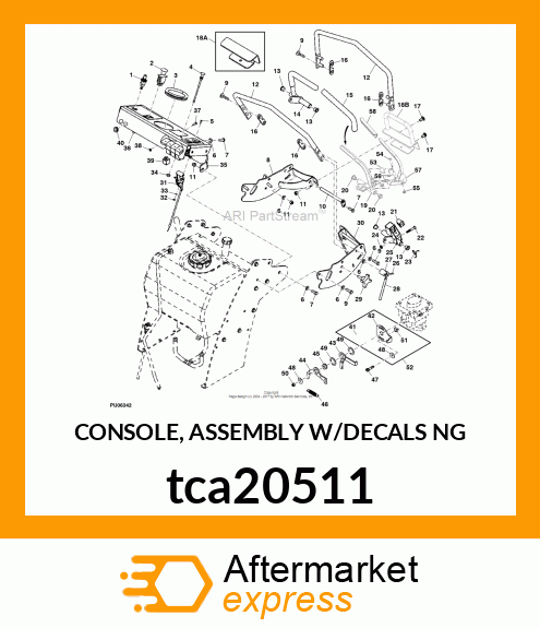 CONSOLE, ASSEMBLY W/DECALS NG tca20511