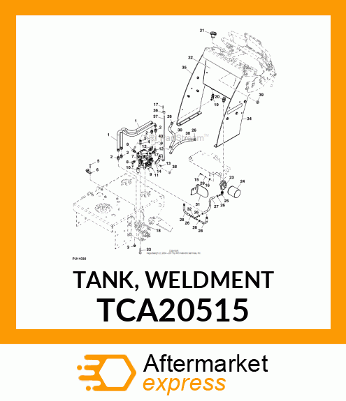 TANK, WELDMENT TCA20515