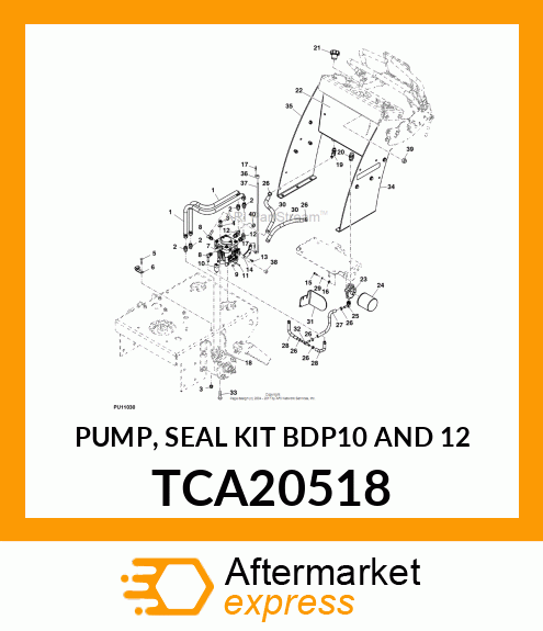 PUMP, SEAL KIT BDP10 AND 12 TCA20518