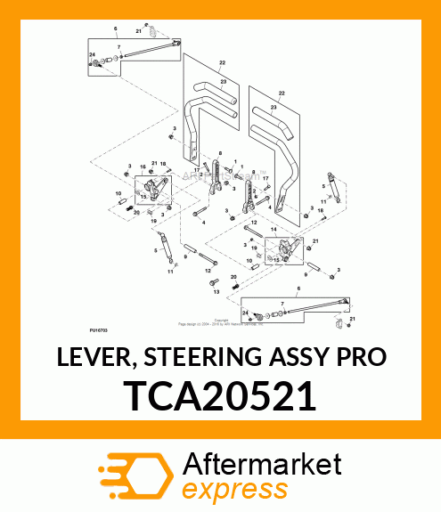 LEVER, STEERING ASSY PRO TCA20521