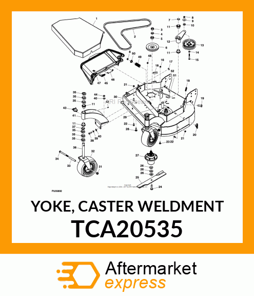 YOKE, CASTER WELDMENT TCA20535