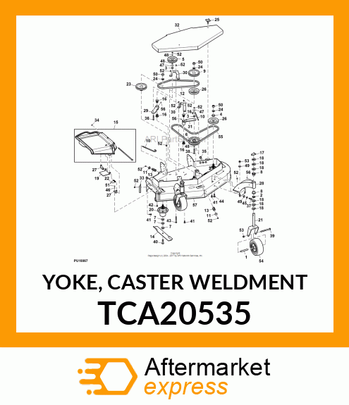 YOKE, CASTER WELDMENT TCA20535