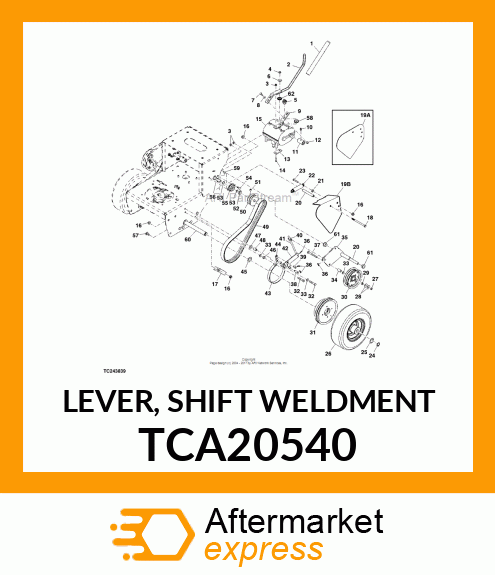 LEVER, SHIFT WELDMENT TCA20540