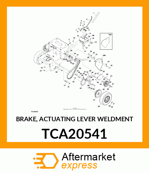 BRAKE, ACTUATING LEVER WELDMENT TCA20541