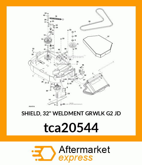 SHIELD, 32" WELDMENT GRWLK G2 JD tca20544