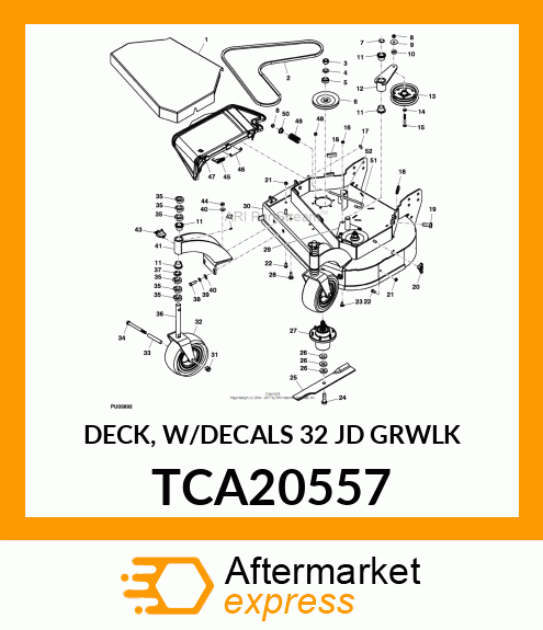 DECK, W/DECALS 32 JD GRWLK TCA20557