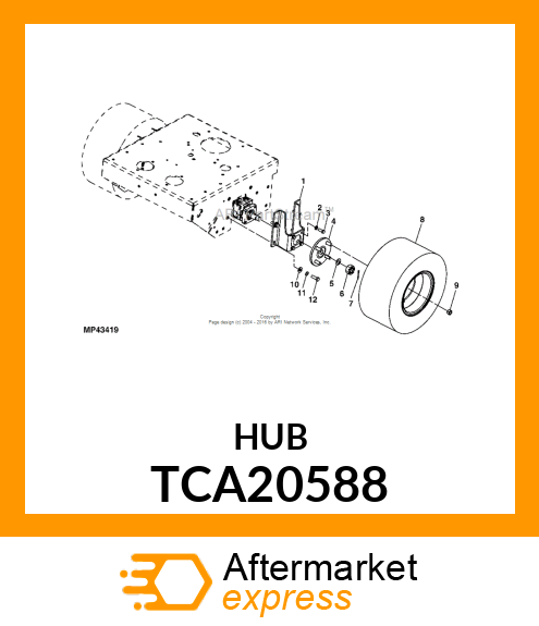 HUB, ASSEMBLY TCA20588