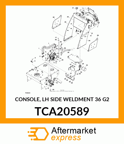 CONSOLE, LH SIDE WELDMENT 36 G2 TCA20589