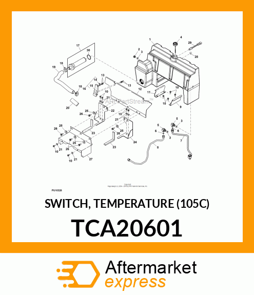 SWITCH, TEMPERATURE (105C) TCA20601