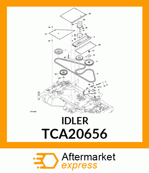 IDLER, 8" BACKSIDE PULLEY TCA20656