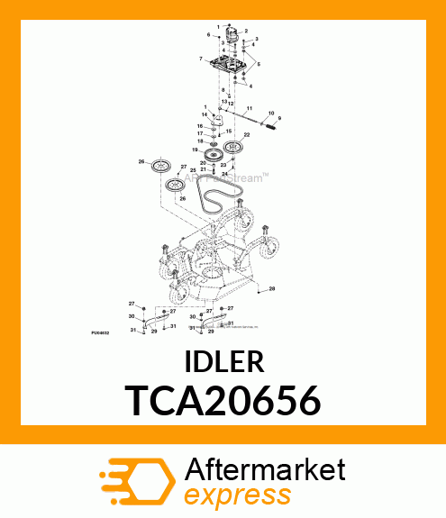 IDLER, 8" BACKSIDE PULLEY TCA20656