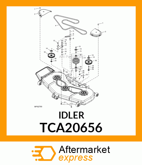 IDLER, 8" BACKSIDE PULLEY TCA20656