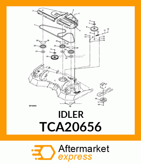 IDLER, 8" BACKSIDE PULLEY TCA20656