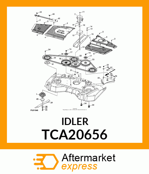 IDLER, 8" BACKSIDE PULLEY TCA20656