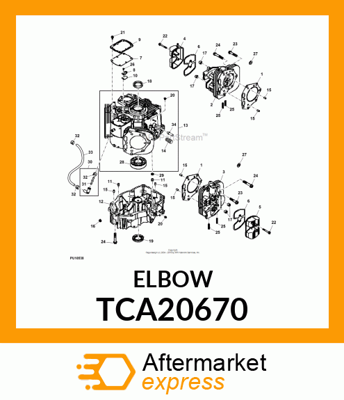 ELBOW FITTING, 3/16 X 3/16 ASSEMBLY TCA20670