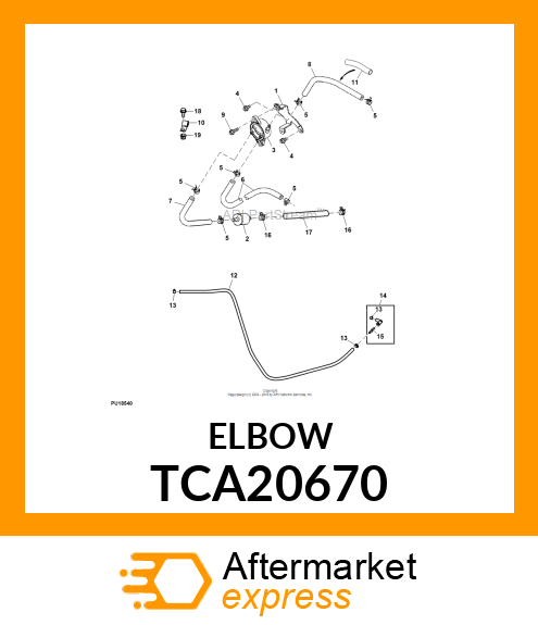 ELBOW FITTING, 3/16 X 3/16 ASSEMBLY TCA20670