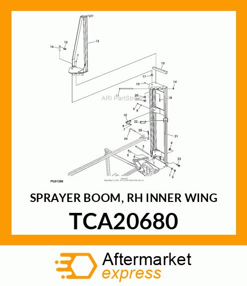 SPRAYER BOOM, RH INNER WING TCA20680