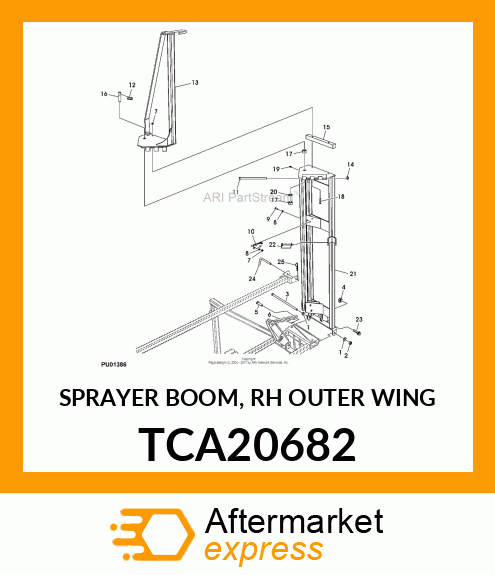 SPRAYER BOOM, RH OUTER WING TCA20682