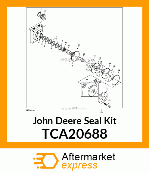 KIT, WHEEL MOTOR SEAL TCA20688