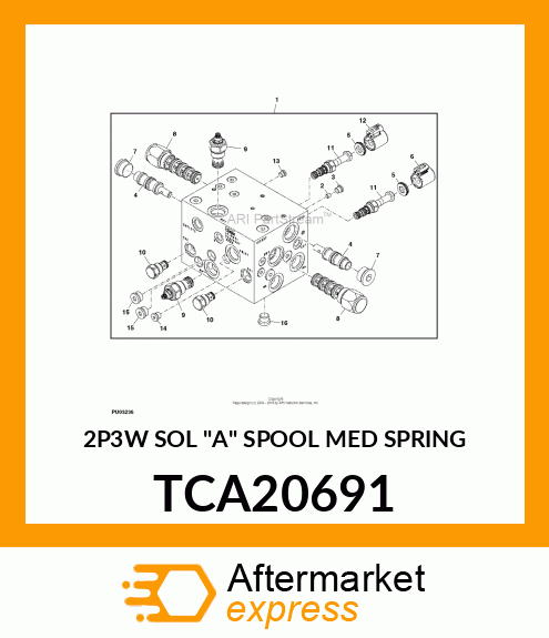 2P3W SOL "A" SPOOL MED SPRING TCA20691