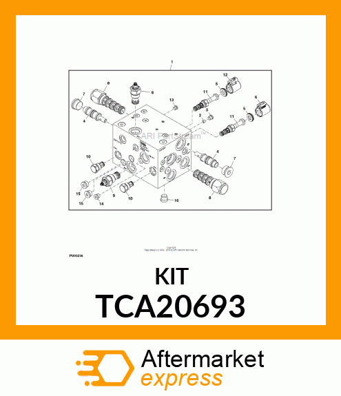 SEAL KIT, RELIEF VALVE PO TCA20693