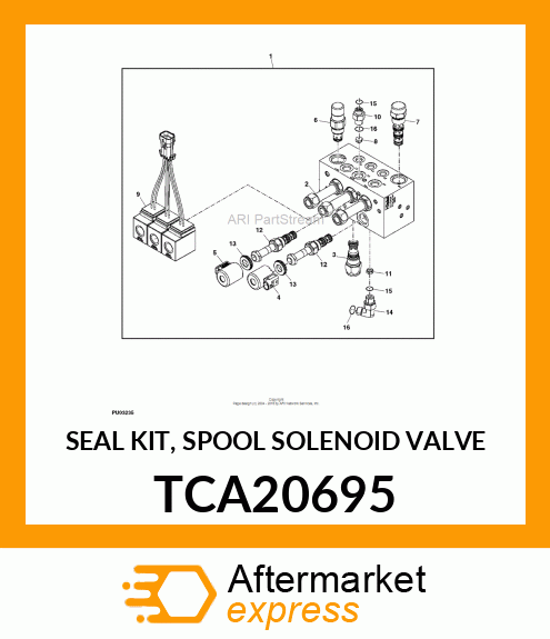 SEAL KIT, SPOOL SOLENOID VALVE TCA20695