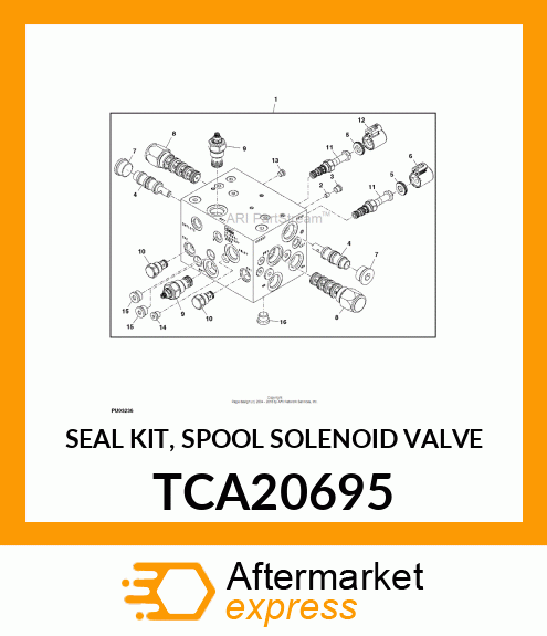 SEAL KIT, SPOOL SOLENOID VALVE TCA20695