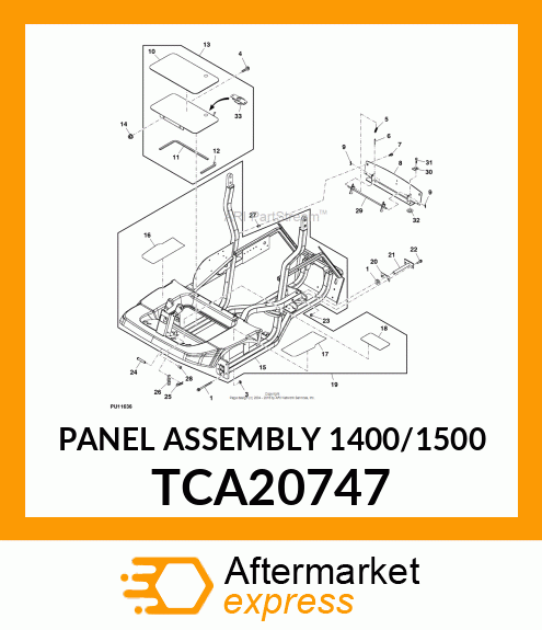 PANEL ASSEMBLY 1400/1500 TCA20747