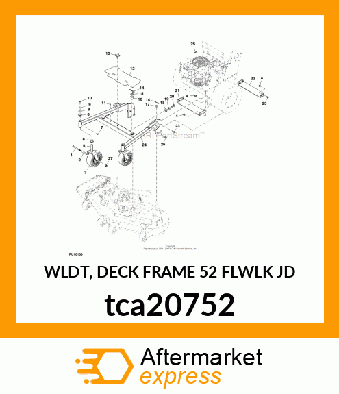 WLDT, DECK FRAME 52 FLWLK JD tca20752