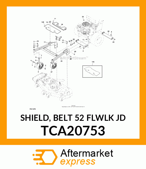 SHIELD, BELT 52 FLWLK JD TCA20753