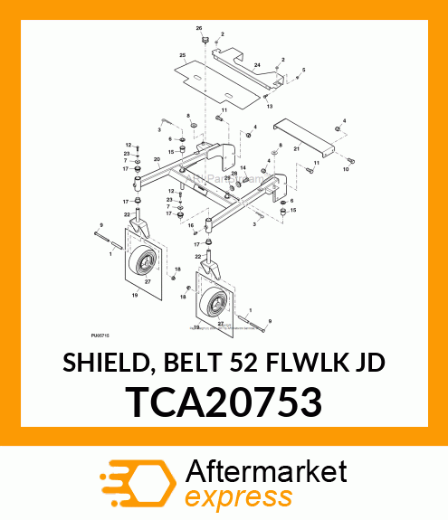 SHIELD, BELT 52 FLWLK JD TCA20753