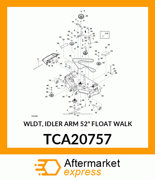 WLDT, IDLER ARM 52" FLOAT WALK TCA20757