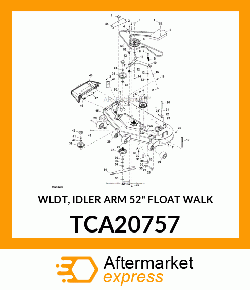 WLDT, IDLER ARM 52" FLOAT WALK TCA20757