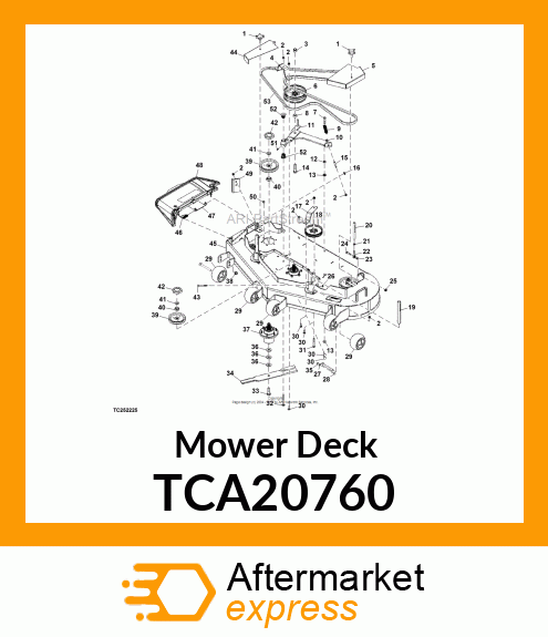 ASSY, 52" DECK FLWLK W/DECALS TCA20760