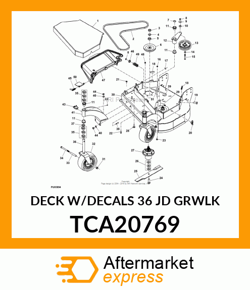 DECK W/DECALS 36 JD GRWLK TCA20769