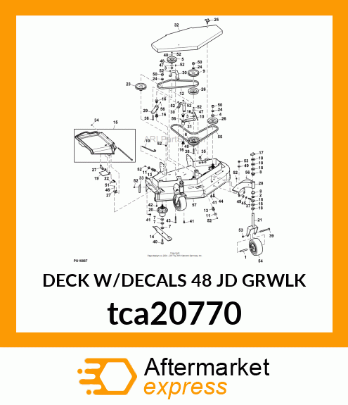 DECK W/DECALS 48 JD GRWLK tca20770