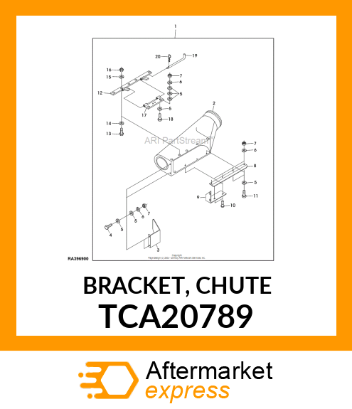 BRACKET, CHUTE TCA20789