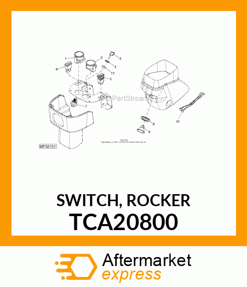 SWITCH, ROCKER TCA20800